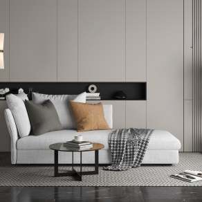 现代贵妃椅3D模型下载